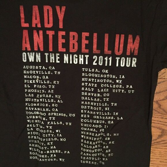 Lady Antebellum Own The Night Tour 2011 T-Shirt - Picture 5 of 5
